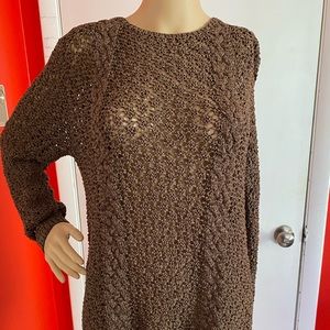 Emanuel Ungaro size medium, brown crew neck sweater